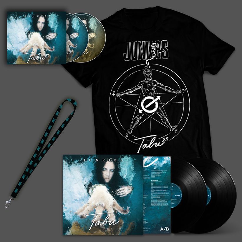 Junkies: Tabu 25 DIGI 2CD + Tabu 25 2LP + Póló + Passtartó Csomag