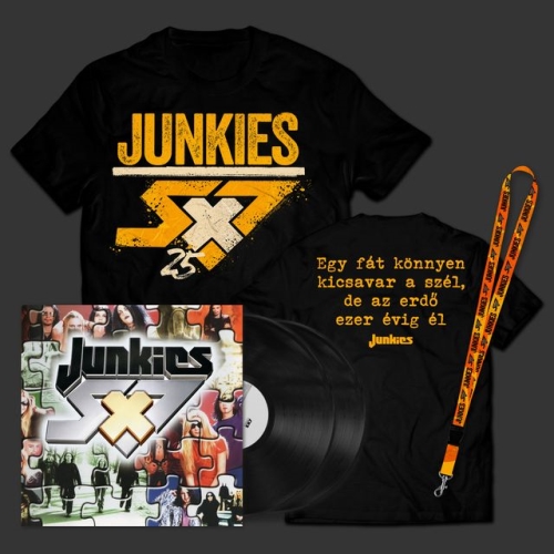 Junkies: SX7 25 FEKETE 2LP + Póló + Passtartó Csomag